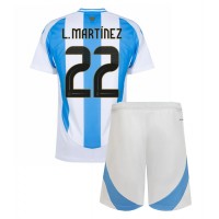 Argentina Lautaro Martinez #22 Replica Home Minikit Copa America 2024 Short Sleeve (+ pants)